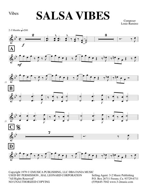 salsa sheet music